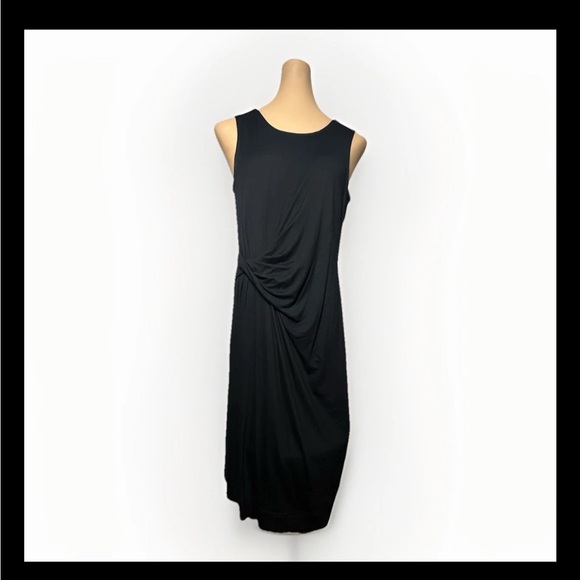 Garnet Hill Black Midi Dress - Picture 1 of 6